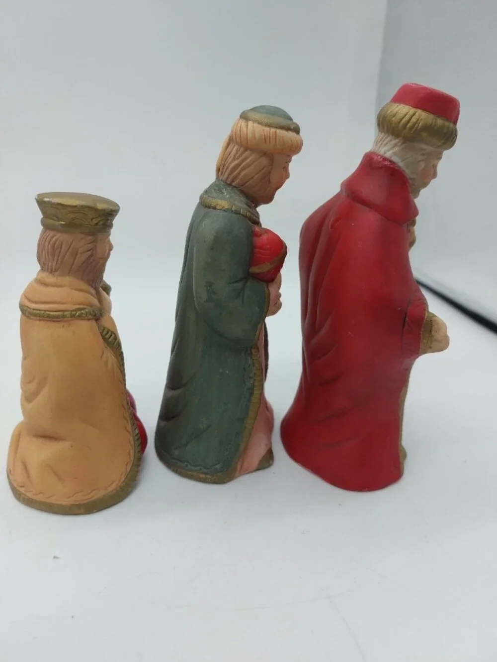 Nativity Figures Three Wise Men Magi Set of 3 Ceramic